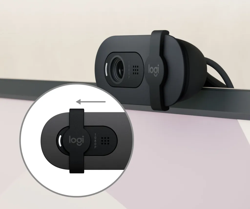 Webcam HD Logitech BRIO 105 Graphite - Caméra de visioconférence USB-C - 11