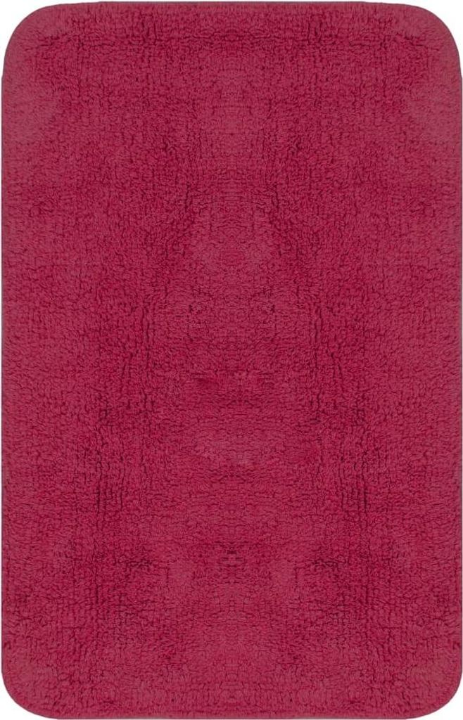 vidaXL Badematten-Set 3-tlg. Stoff Fuchsia