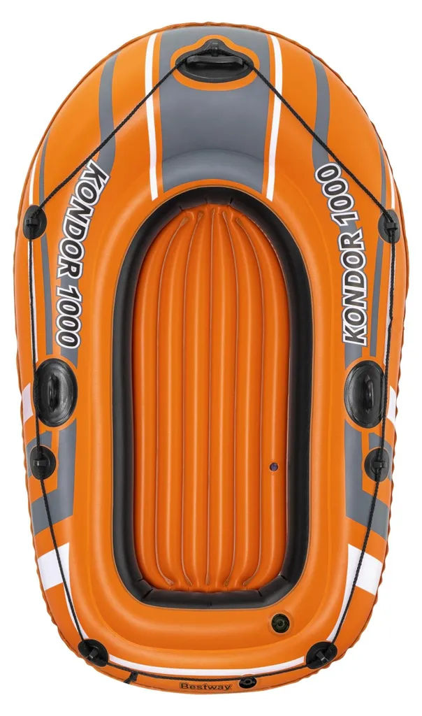 Bateau gonflable robuste 155x93cm avec valves sécurité et PVC épais - 18