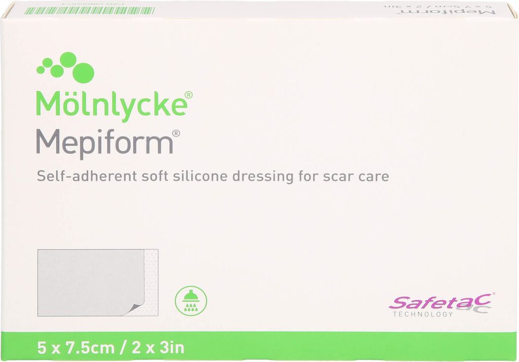 Mepiform 5 x 7.5 cm Silikonverband zur Narbenbehandlung, 5 Produktbild 