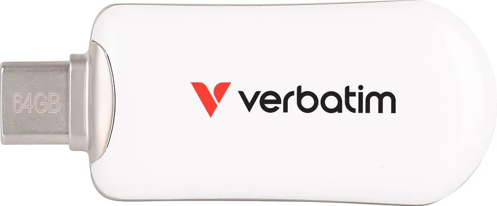 Pen Drive Verbatim Plectra 64GB White USB 3.2 Gen 1 Type-C 30228