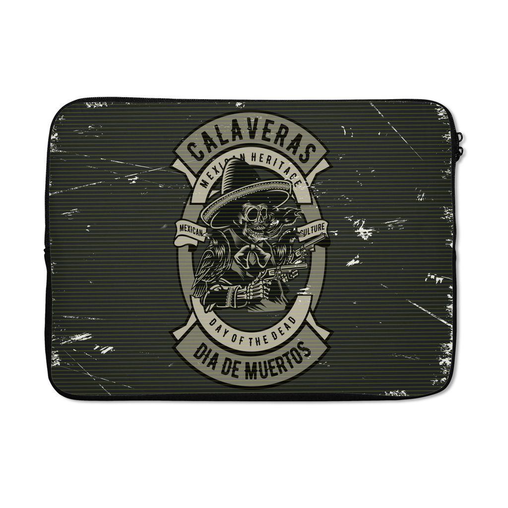 MuchoWow Laptop Hülle 14 ZollSheriff - Pistole - Mexiko - Retro Laptoptasche - Laptoptasche - Stoßsicher - Schutzhaube