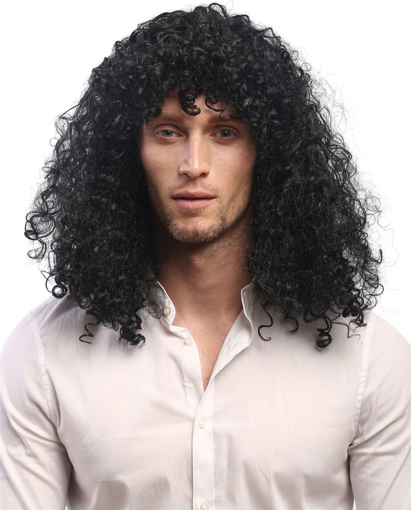 WIG ME UP Perücke Locken Mähne Schwarz 70474-P103 Produktbild 