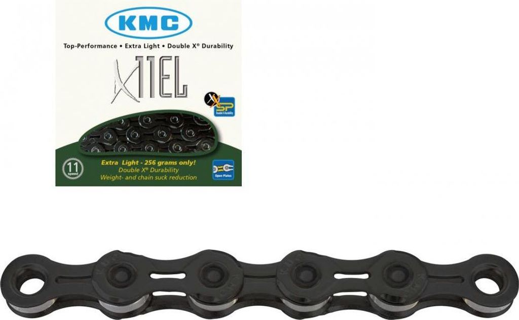 KMC Kette X-11 EL BlackTech 118 Glieder NewDouble X Durability für 11-fach mi...
