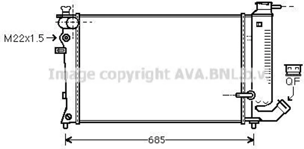 Radiateur pour réparer la surchauffe moteur de Xsara et ZX N2 133050
