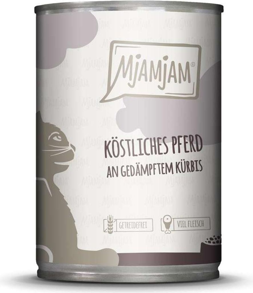 Mjamjam cavallo delizioso con zucca al vapore 400gx6 Immagine del prodotto 