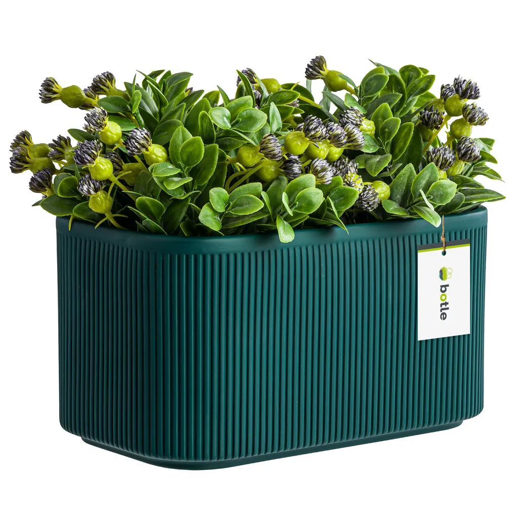 Grand cache-pot stable vert bouteille mat 25cm : fini les chutes