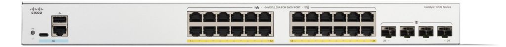 Cisco Catalyst 1200, Riadený, L2, Gigabit Ethernet Obrázok produktu 