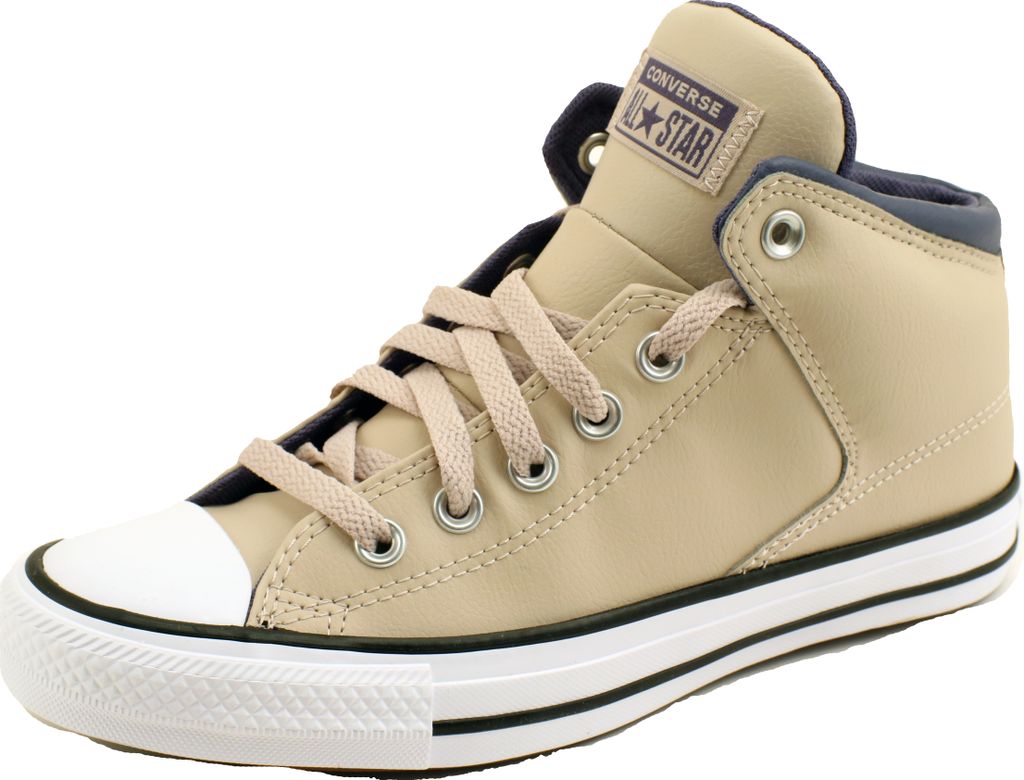 Converse Chuck Taylor All Star High Street - Mid - String / Steel / Weiß Kunstleder Größe: 36 Schmal