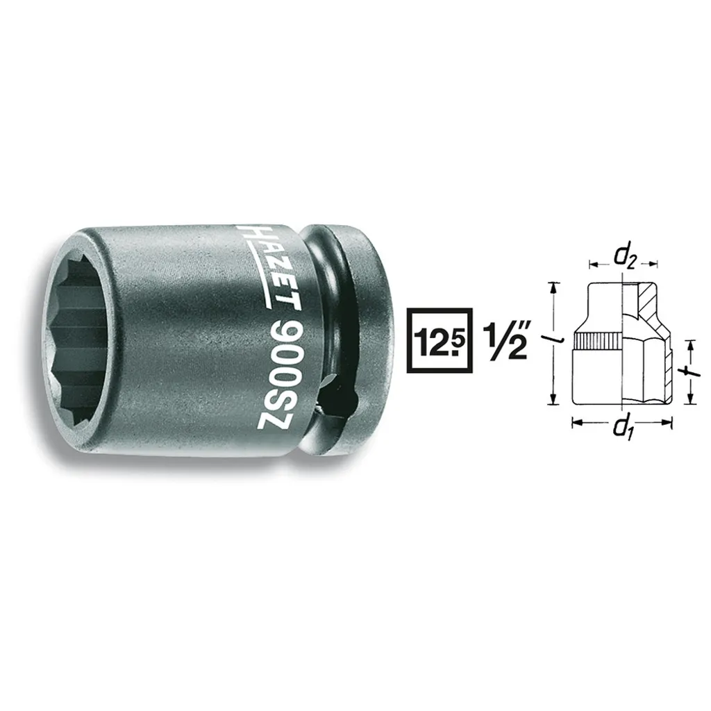 Hazet 900SZ-21 Impact Socket 21mm 1/2" - Speciale Bulloni Ruota