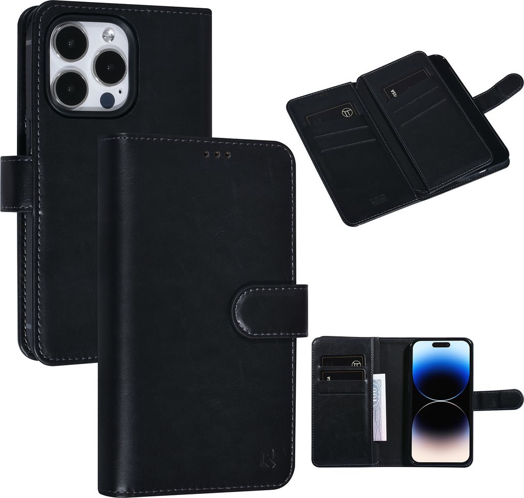 UNIQ Accessory iPhone 14 Pro Black Booktype Card holder for 9 cards - Magnetic closure