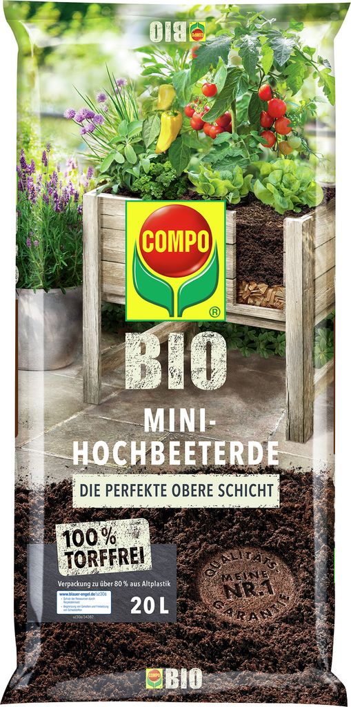 COMPO Mini-Hochbeeterde torffrei - 20 Liter