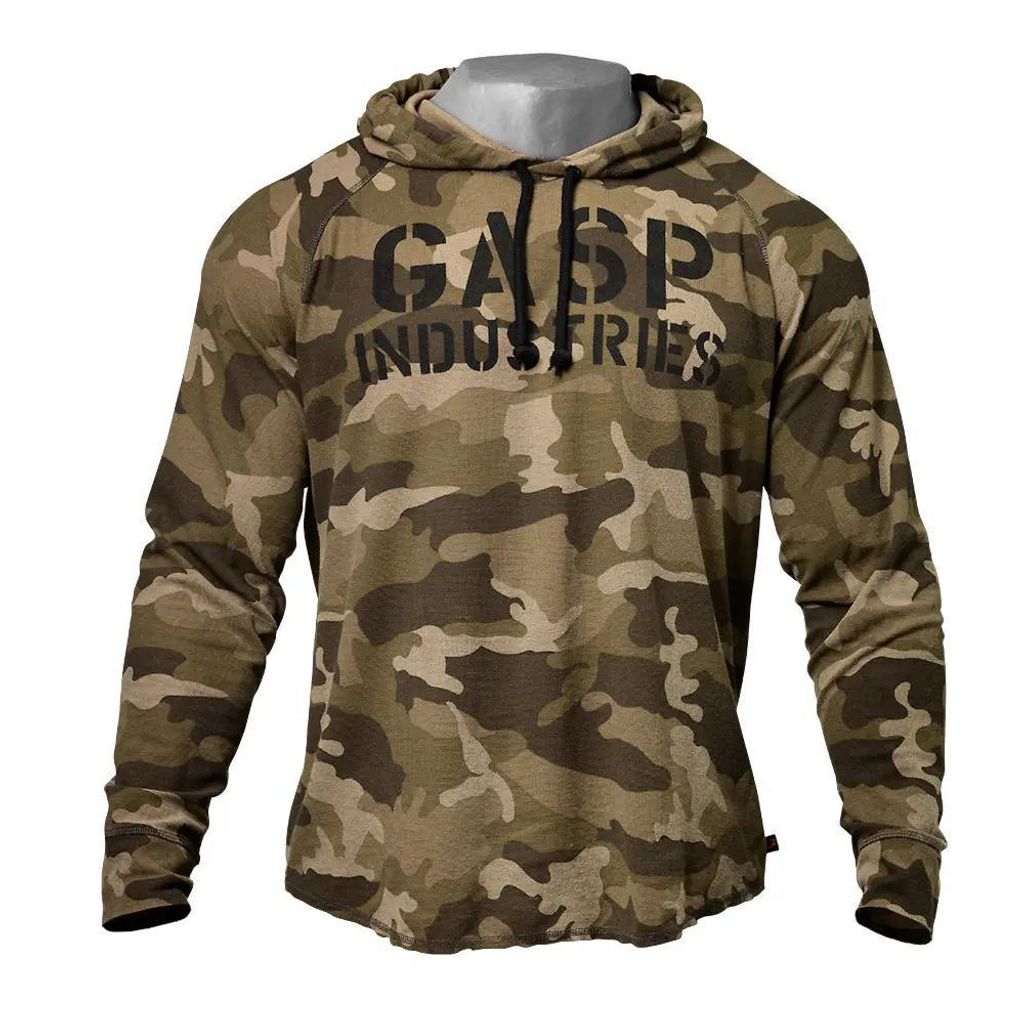 GASP Long Sleeve Thermal Hoodie (220733) Camo L