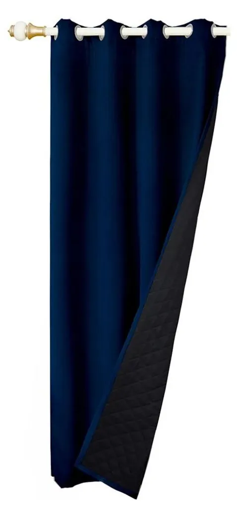 Rideau occultant thermique bleu marine 132x160 cm pour mieux dormir
