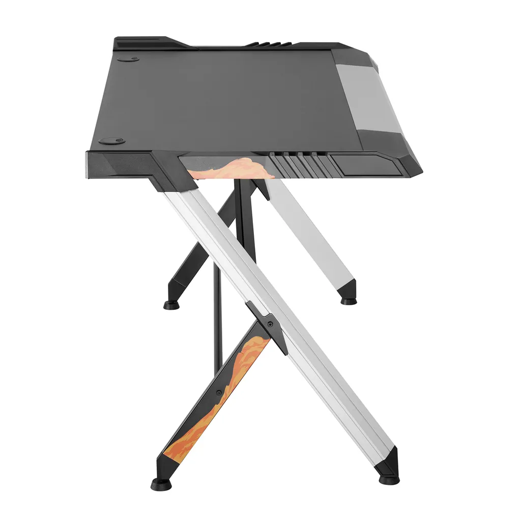 Bureau PC gamer pour setup streaming table gaming LED RGB Zocker - 5