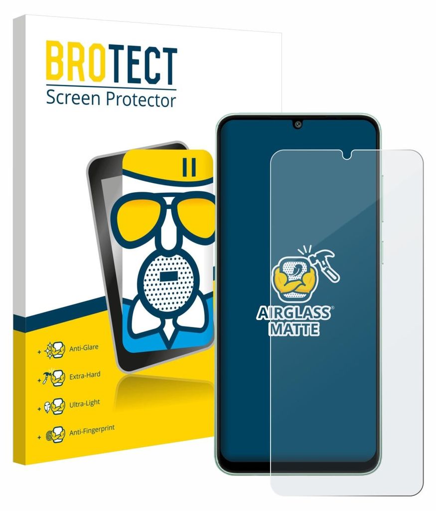 BROTECT Entspiegelungs Schutzglas für Samsung Galaxy M05 Schutzfolie Panzer Folie Glas Display Schutz matt