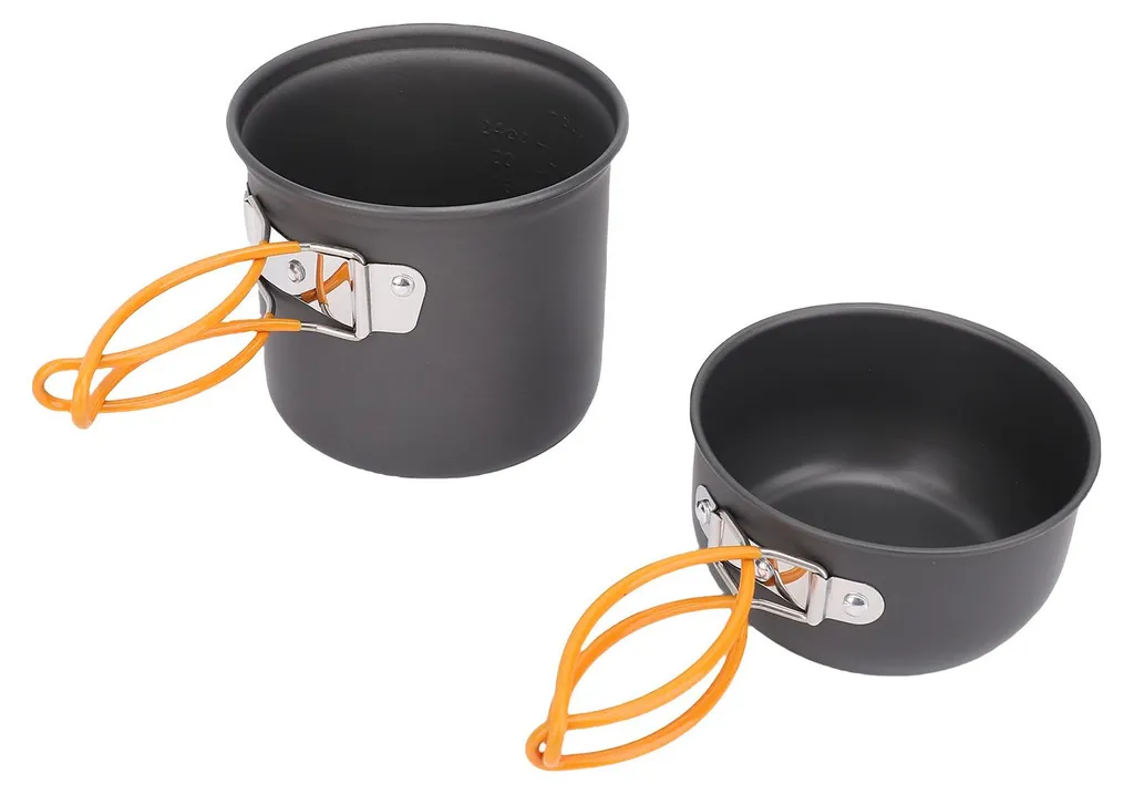 Ustensiles cuisine camping 1-2 personnes en aluminium ultra léger 8 pièces