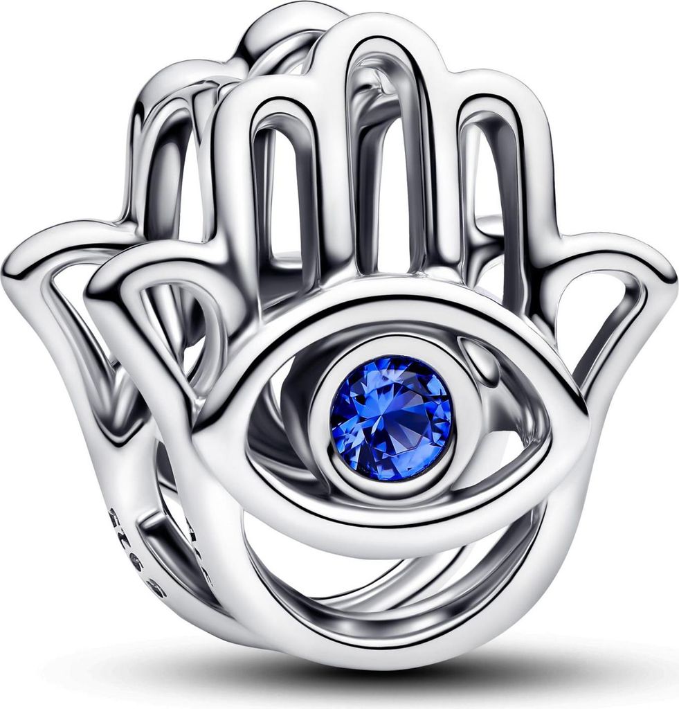 PANDORA MOMENTS Prvesok Hamsa Hand modr strieborn 794062C00 Obrázok produktu 