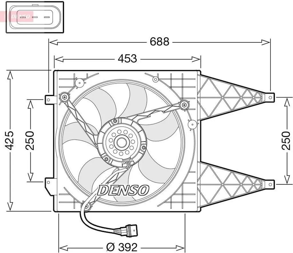 Ventilateur de Rechange pour Radiateur Seat Toledo et Skoda Roomster