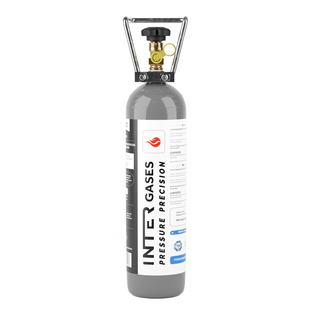 Intergases CO2-Zylinder 2kg mit Füllung – E290 Lebensmittelqualität