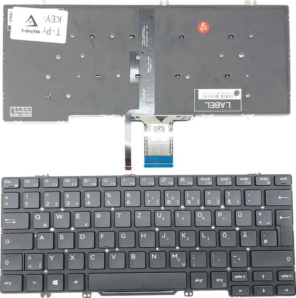 Réparer Clavier Dell Latitude 5300 Noir Allemand Touches Rétroéclairées