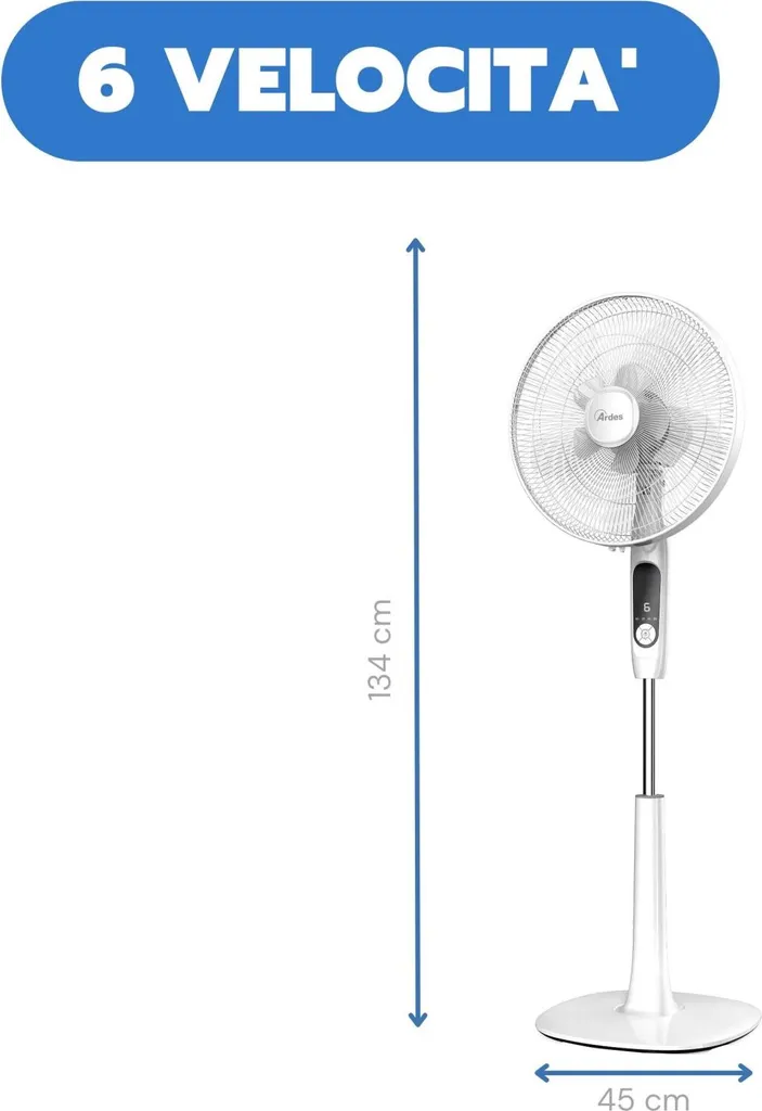 Ardes AR5PR40PR2 Ventilateur de sol 40cm 6 vitesses avec oscillation - 3