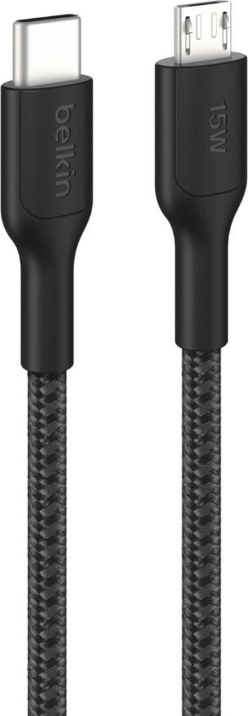 Belkin USB-C/Micro-USB Kabel 1m geflochten, schwarz CAB026hq1MBK