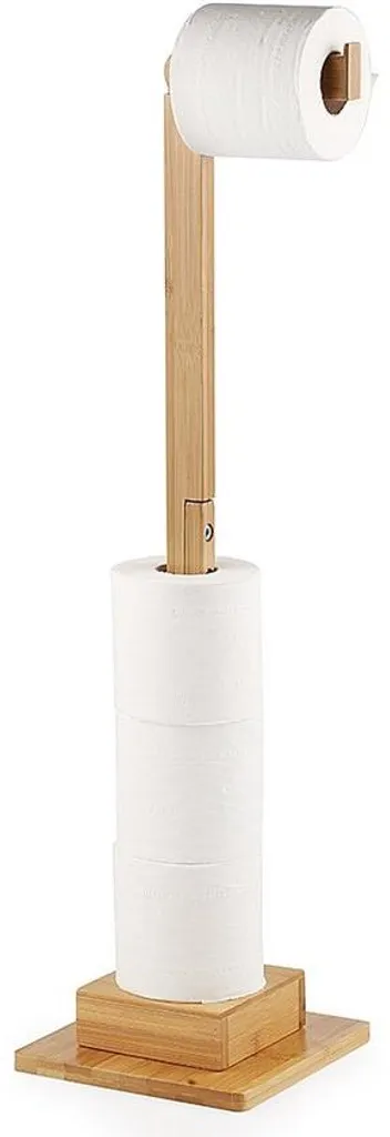 Porte-papier toilette en bambou naturel - Pièce unique artisanale 72 cm