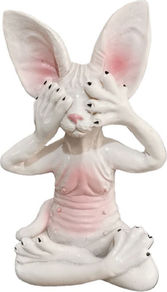 Meditationskatzenfigur, Harz, Buddha, haarlose Katze, Ornamente, sitzend in Meditation, Zen-Katzenskulptur, Heimdekoration, Geschenk für Meditatio...