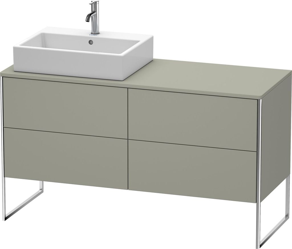 Duravit XSquare Konsolenwaschtischunterbau freistehend, 4 Auszüge, Becken links, 1400x778x548mm, XS4923L9292