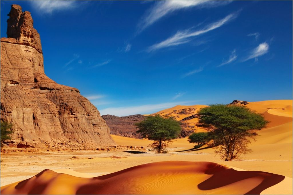 Wallario Poster - In der Wüste Sahara, Kunstdruck Größe: 100 x 150 cm
