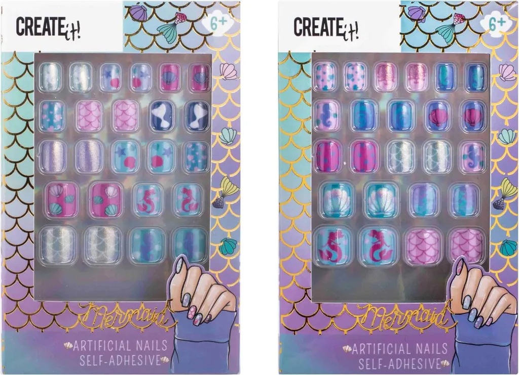 Faux Ongles Mermaid Auto-adhésifs - Manucure Sirène Prête à Porter