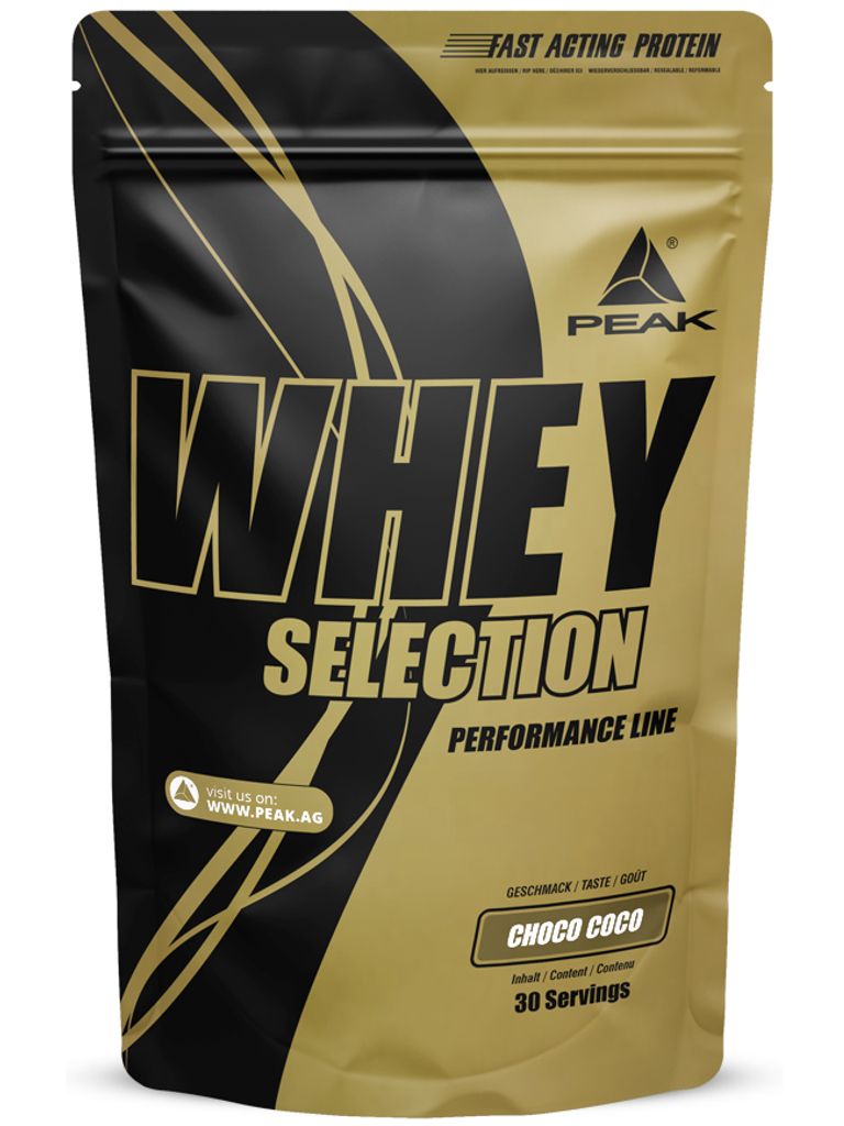 Whey Selection - 900g : Choco Coco I 30 Portionen I Mehrkomponenten Protein I Whey Isolat I Whey Konzentrat I Whey Hydrolysat I Sojaprotein Isolat ...