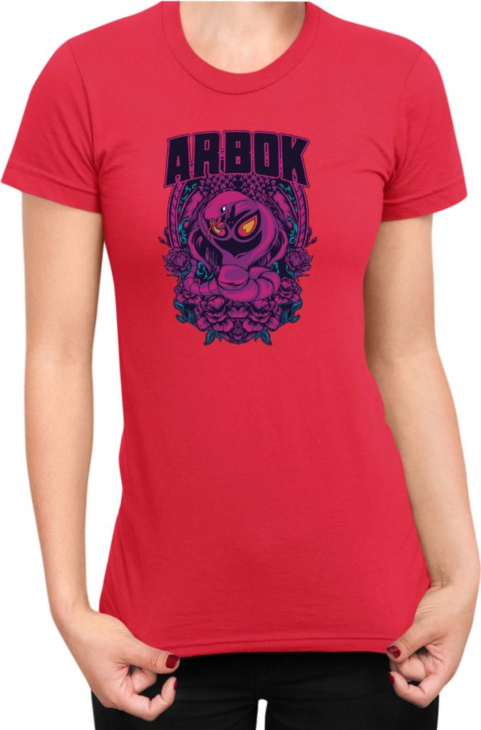 Damen T-Shirt Japan Anime Manga Pokemon Arbok, Lady L / Rot