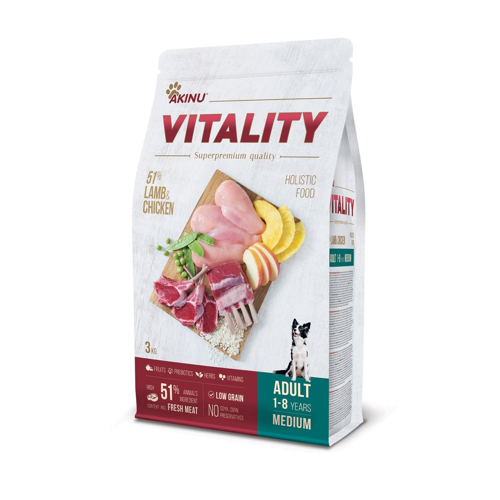 Akinu VITALITY Jehněčí & kuřecí granule krmivo pro psy Obrázek produktu 
