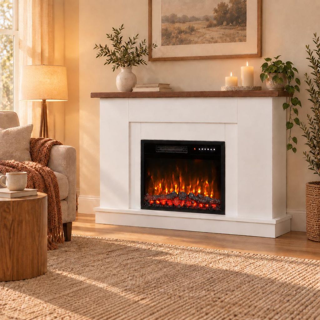 HOMAVO Elektrokamin mit Schrank, 23 Zoll, 1000/2000 W Produktbild  KI-generiertes Bild