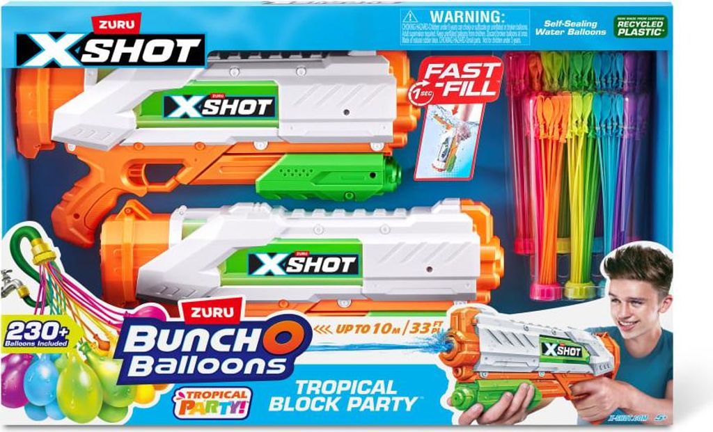 Zuru Wasserpistole Combopack Tropical Party Set X-Shot Produktbild 