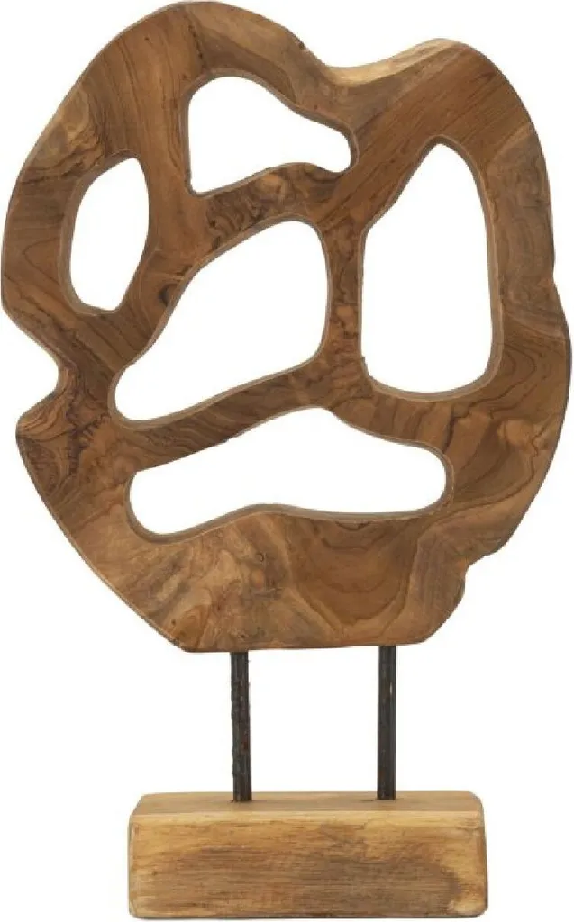 Sculpture Lubang Teck Brun - Finissez-en avec la Décoration Froide et Banale