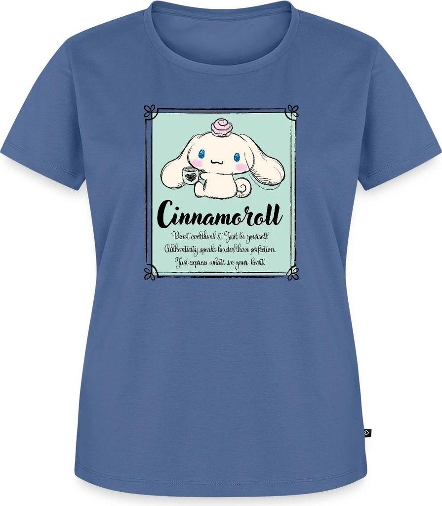 Spreadshirt Cinnamoroll Just Be Yourself Frauen Premium T-Shirt, 4XL, Taubenblau