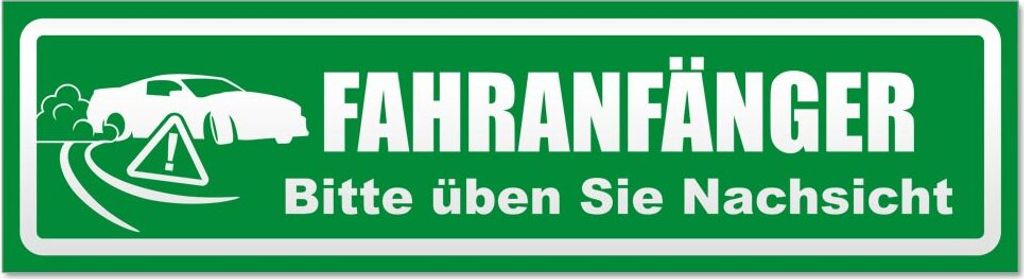 Fahranfänger Nachsicht invertiert Magnetschild Schild magnetisch
