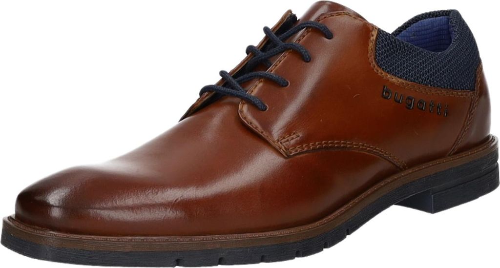 Bugatti Mero Herrenschuhe Businessschuhe eleganter Schnürer Braun Freizeit, Schuhgröße:41 EU