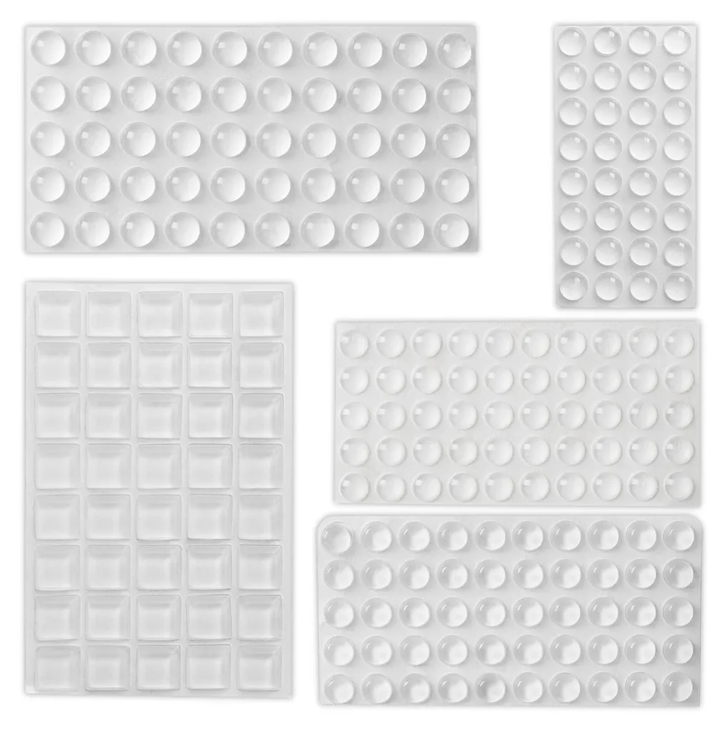 Picots en caoutchouc pour vitres et meubles - 222 butées transparentes