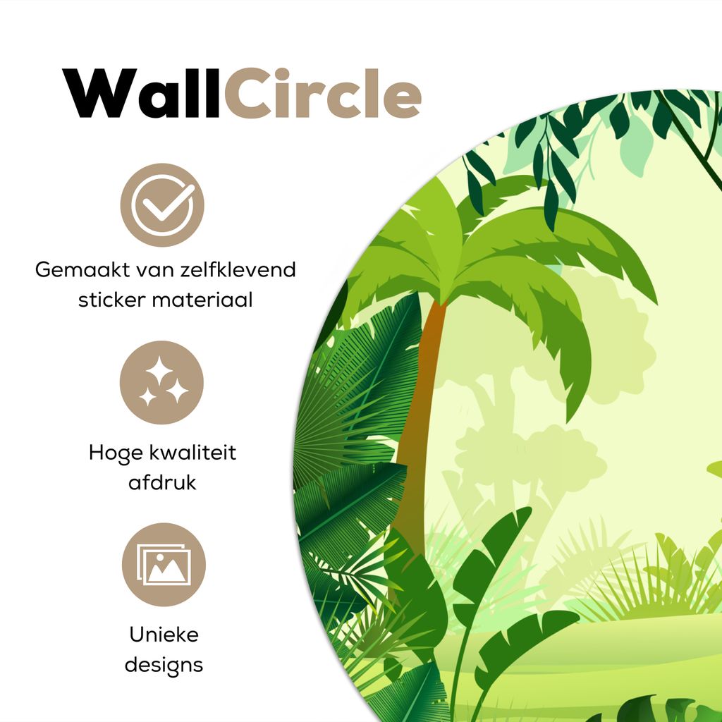 MuchoWow - Wand Kreis - Wand Bild - Foto Tapete - Selbstklebende - Wohnzimmerdekoration - Wand Dekoration - Kinderzimmer