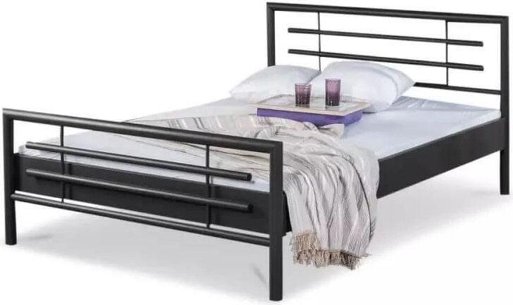 Metallbett Lola – 180 x 200 cm / schwarz