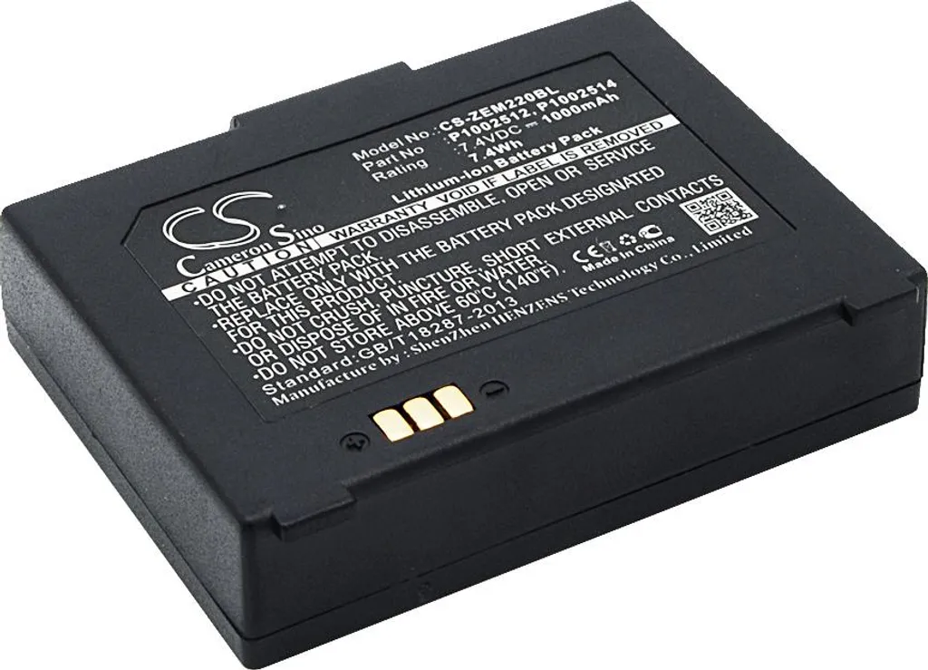 Batterie Haute Capacité pour Zebra EM 220 Mobile remplace P1002512 P10