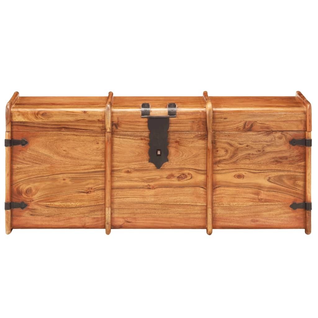 Möbel Truhe 90x40x40 cm Massivholz Akazie Top4008479