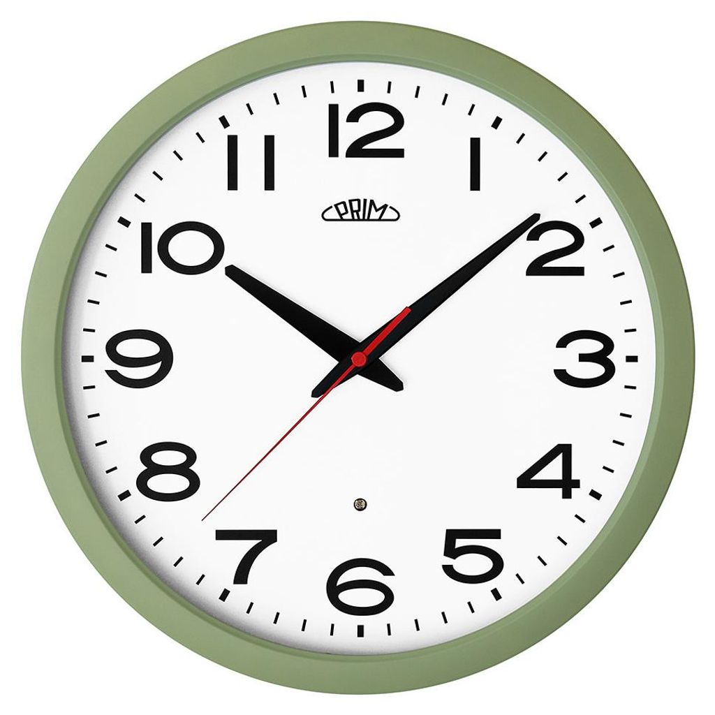 PRIM Insight Wanduhr Kunststoff lautlos Grün 30 cm Produktbild 