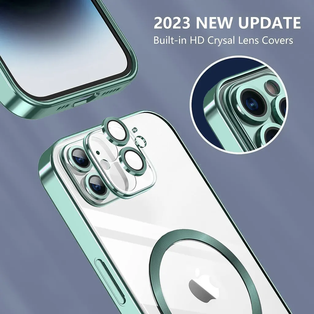 Custodia Magnetica Per IPhone 15 – Silicone Opaco Con Supporto MagSafe – Verde Chiaro - 2