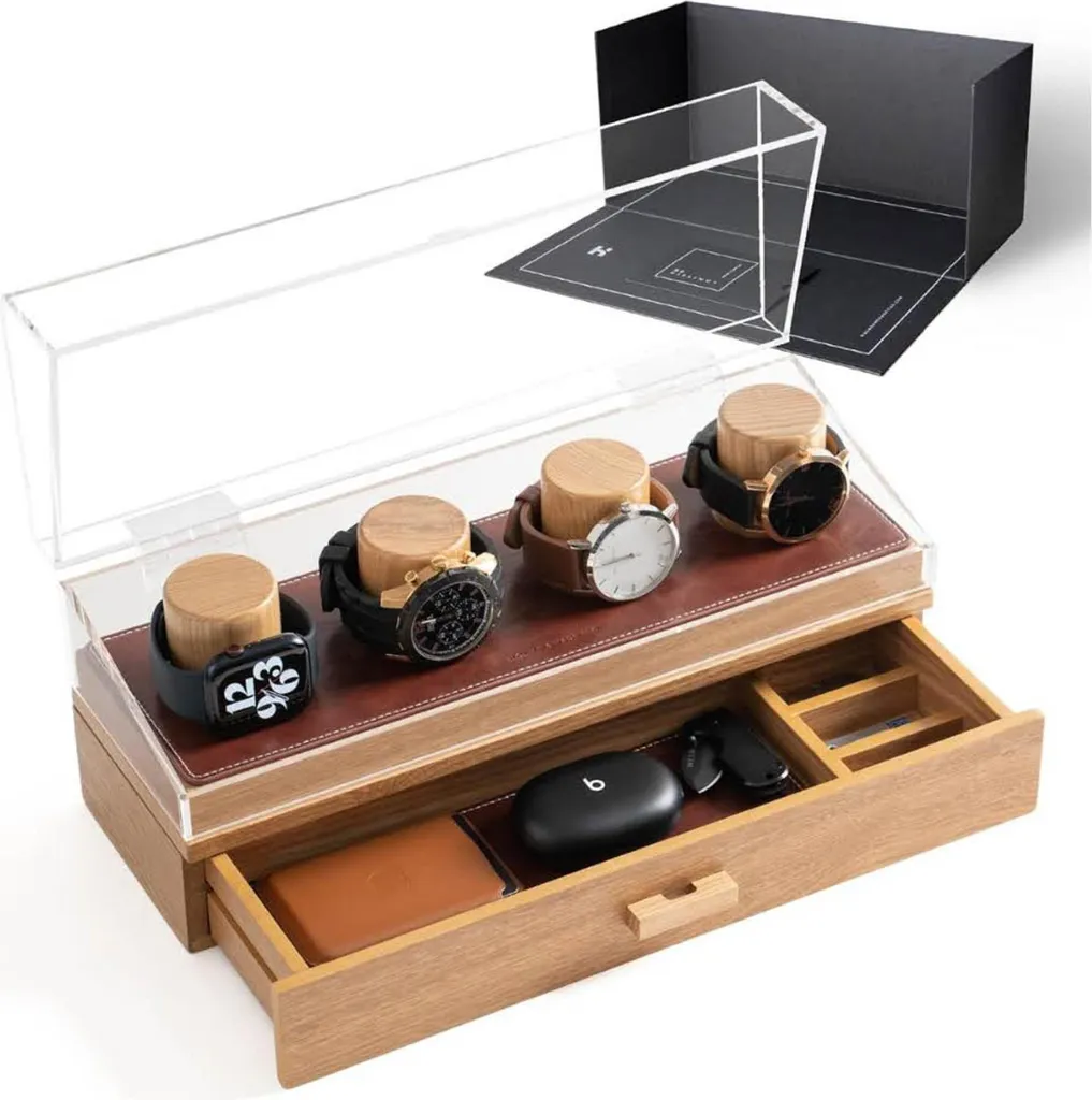 Holme & Hadfield Watch Deck | Organizer Orologi Design Moderno Legno - 1