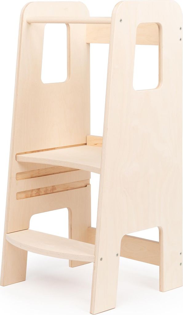 Mobli Ully Lernturm – Montessori Kinder-Lernturm Ab 1 Jahr, Höhenverstellbar, Sicher & Stabil, Multiplex-Birkenholz, Für Küche & Bad